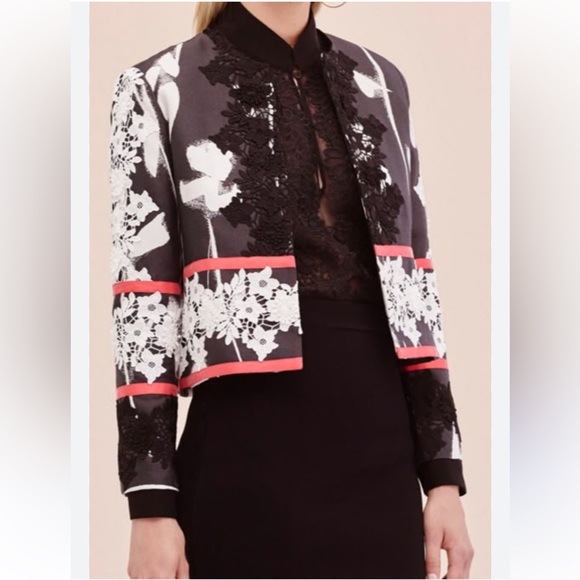 Sachin + Babi Black and White Floral Blazer Resort 2017 - Picture 3 of 12